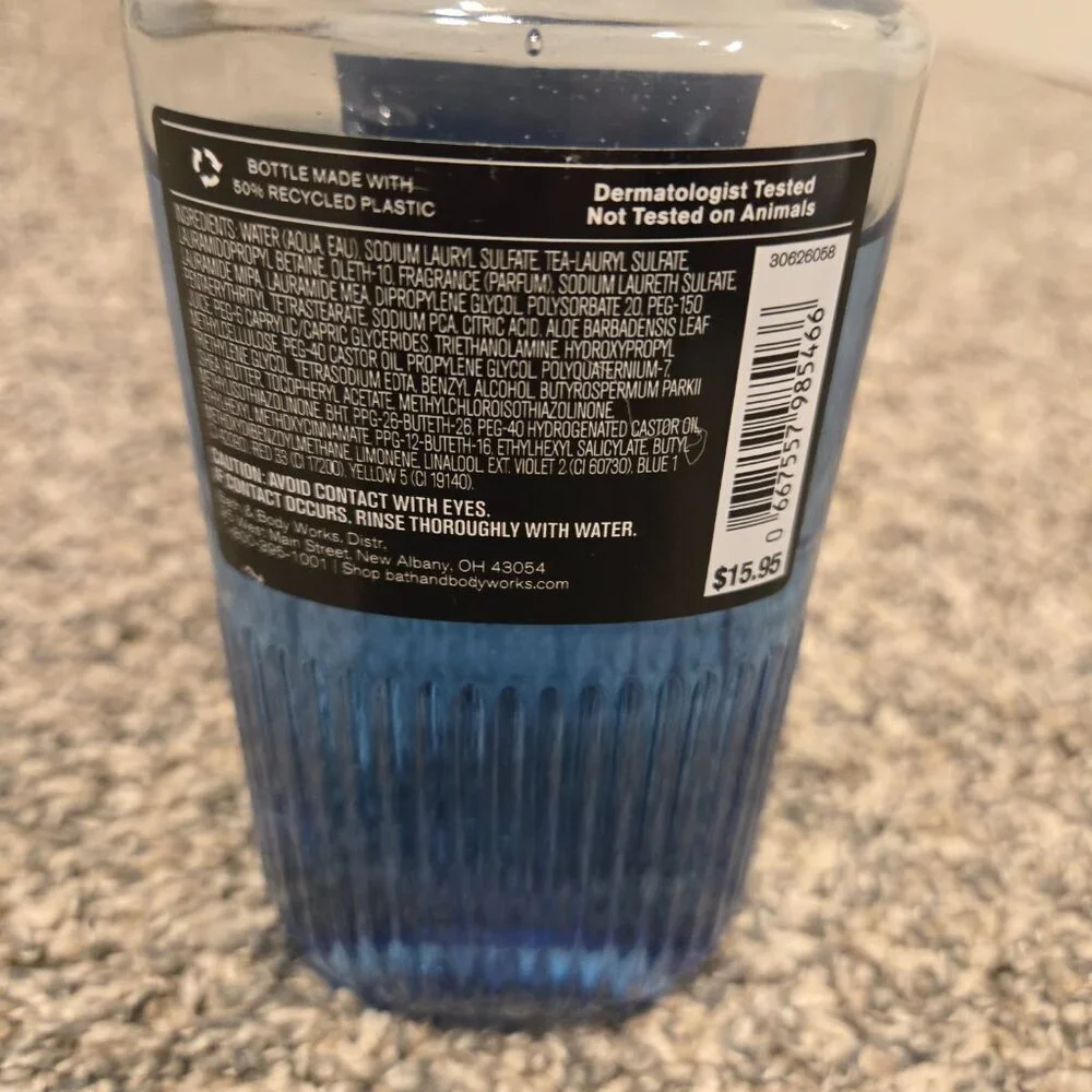 Bath & Body Works Men's Ocean 3 in 1 Hair Body Face Wash 10 fl. oz 85% Full